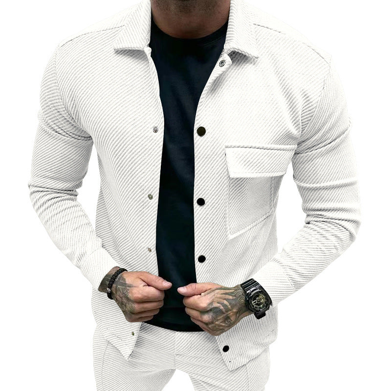 Herren modische Jacke mit strukturiertem Design und praktischen Taschen Drune