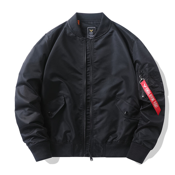 Herren Camouflage-Bomberjacke im Fliegerstil mit Mehrfach-Taschen und Strickbündchen Drune