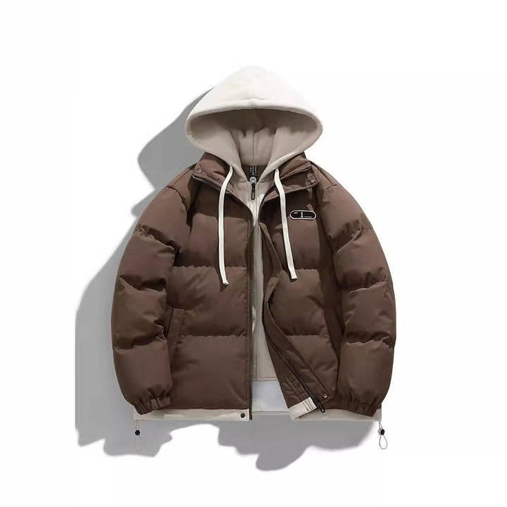 Herren Zweilagige Steppjacke mit herausnehmbarer Fleece-Kapuze und Thermoisolierung Drune