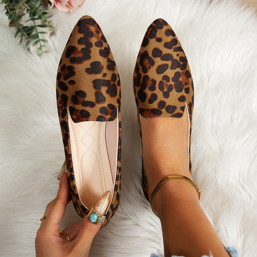 Damen Ballerinas im modernen Leopardenmuster Drune