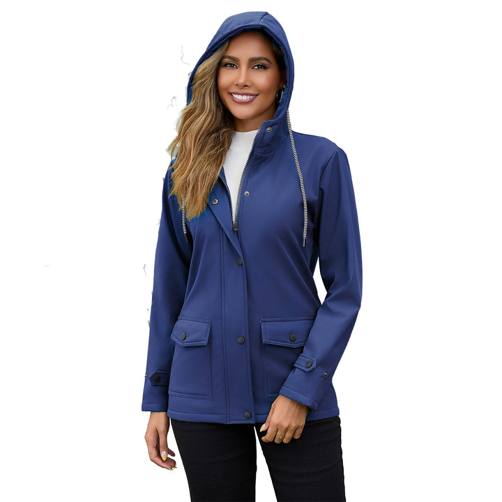 Damen nan wasserabweisender Parka mit Teddyfutter verstellbarer Kapuze und aufgesetzten Taschen Drune