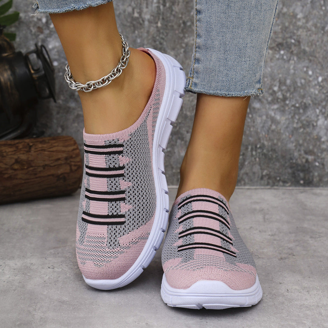 Damen luftige Sneaker-Pantoletten mit rutschfester Sohle Drune
