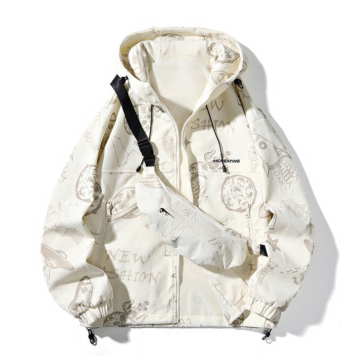 Herren Sportliche Übergangsjacke mit grafischem Muster Drune