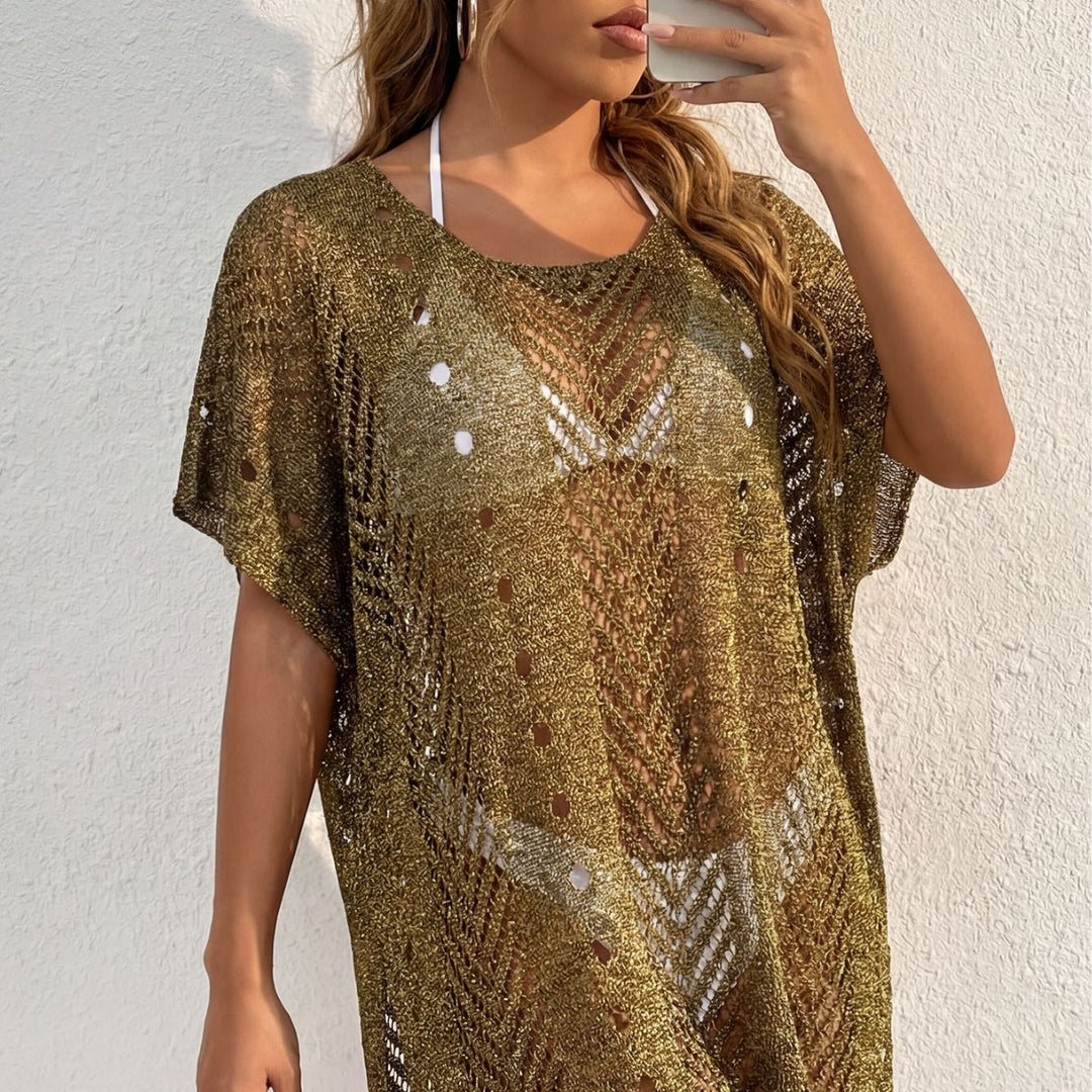 Damen eleganter häkelter Strandüberwurf Drune