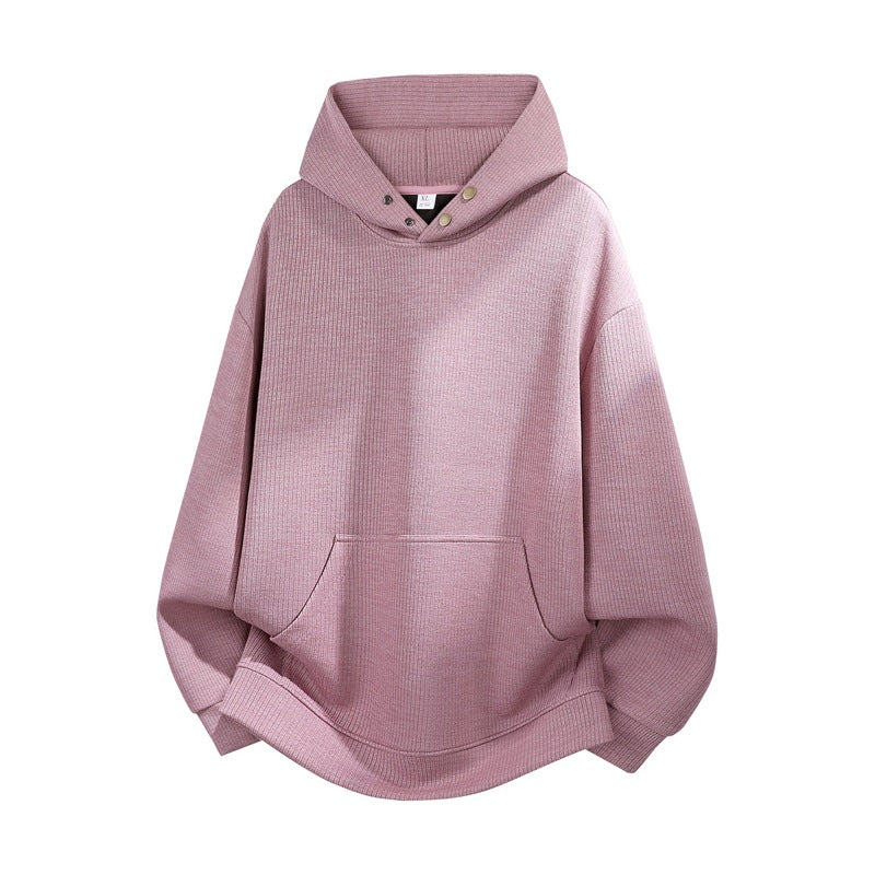 Unisex Oversize Kapuzenpullover mit hoher Kragenblende & Kängurutasche Drune
