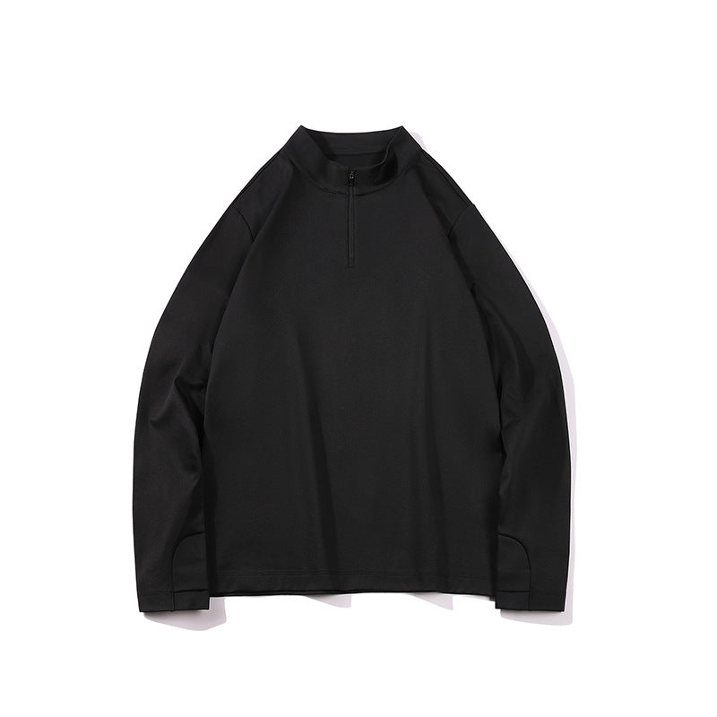 Herren Langärmeliges Halbzip-Sweatshirt mit Stehkragen und weitem Schnitt aus technischem Jersey Drune