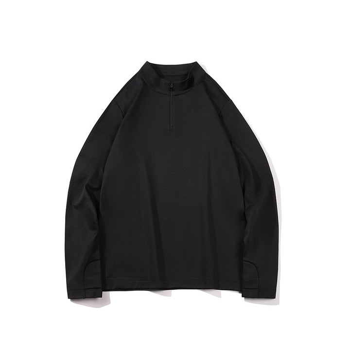 Herren Langärmeliges Halbzip-Sweatshirt mit Stehkragen und weitem Schnitt aus technischem Jersey Drune
