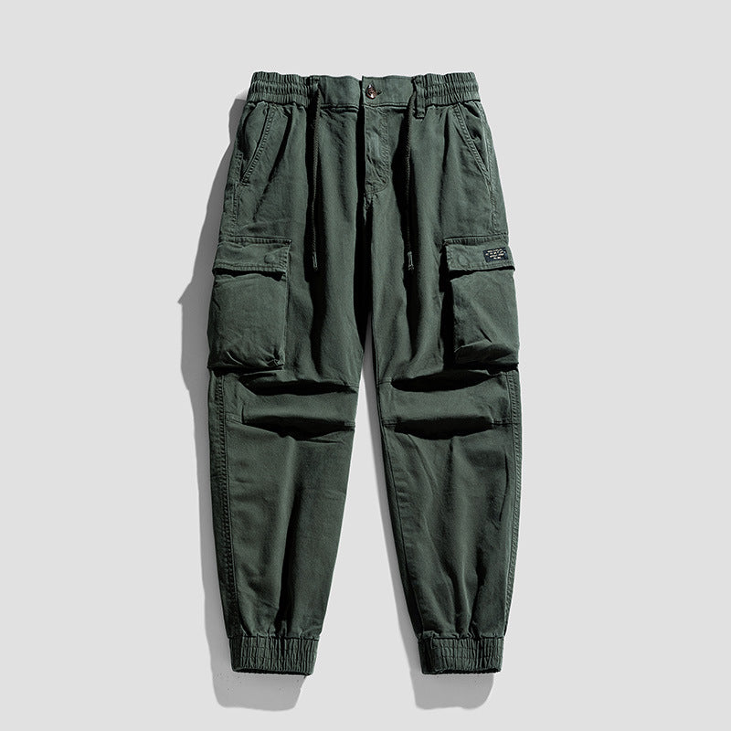 Herren Robuste Cargo-Jogginghose im Utility-Style mit Tunnelzugbund, aufgesetzten Klappentaschen und Kniepaneelen Drune