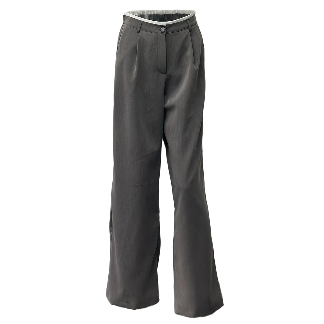 Damen elegante Pluderhose mit hohem Bund und ruhig fließendem Schnitt Drune