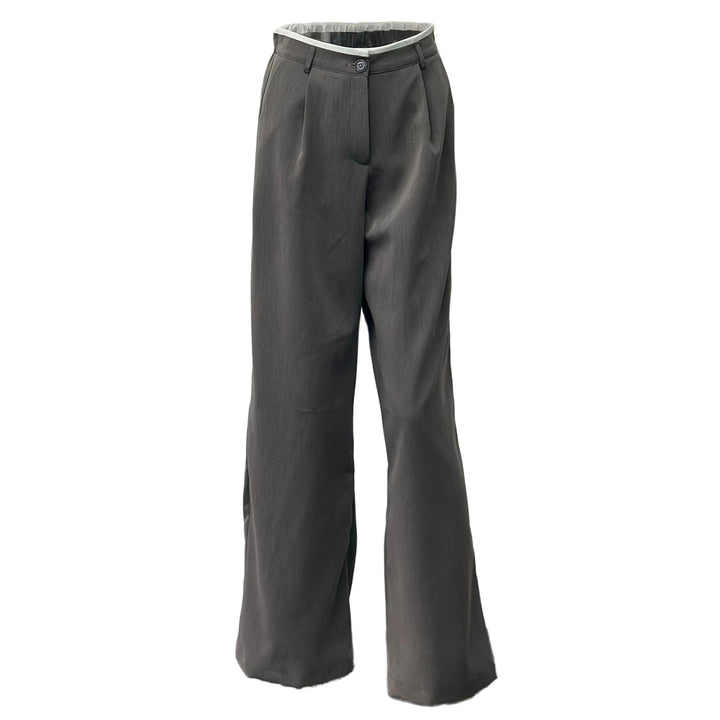 Damen elegante Pluderhose mit hohem Bund und ruhig fließendem Schnitt Drune