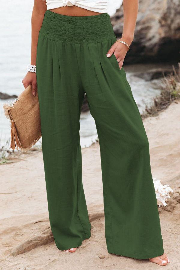 Damen weiter Sommerhose mit elastischem Bund Drune