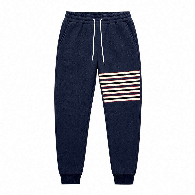 Herren Sportliche Jogginghose mit seitlichem Streifenpanel und Kordelzug Drune
