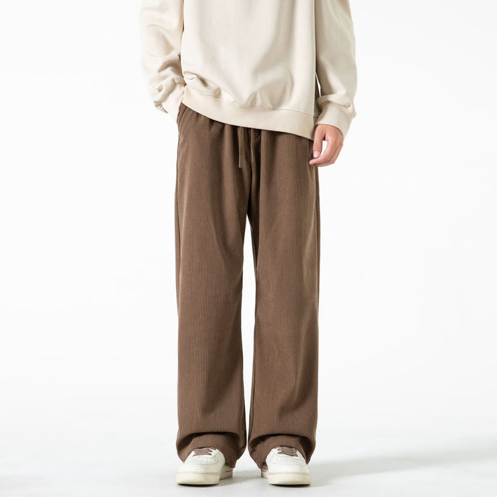 Damen Breit geschnittene Cordhose mit Tunnelzugbund und nachhaltigem Baumwollmix Drune