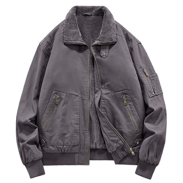 Herren Stilvolle Bomberjacke mit Fleecefutter Drune