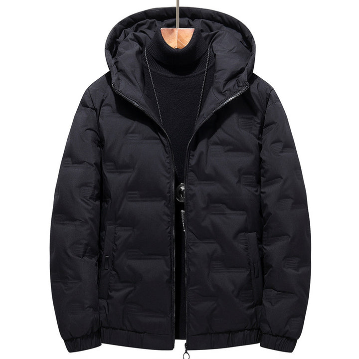 Herren Modische Steppjacke mit Kapuze Drune