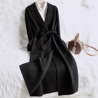 Damen Übergroßer Wollmantel mit elegantem Schnitt und praktischen Taschen