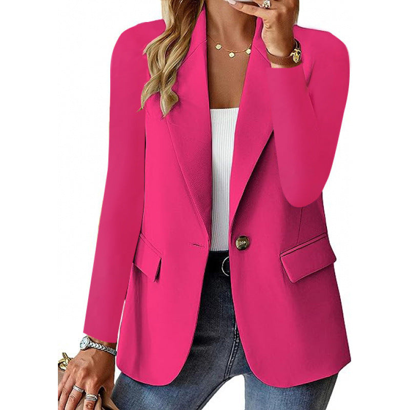 Damen Moderner Tailored Blazer mit elegante Knopfdetails Drune