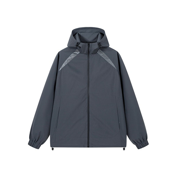 Herren Atmungsaktive Sportjacke mit Kapuze Drune