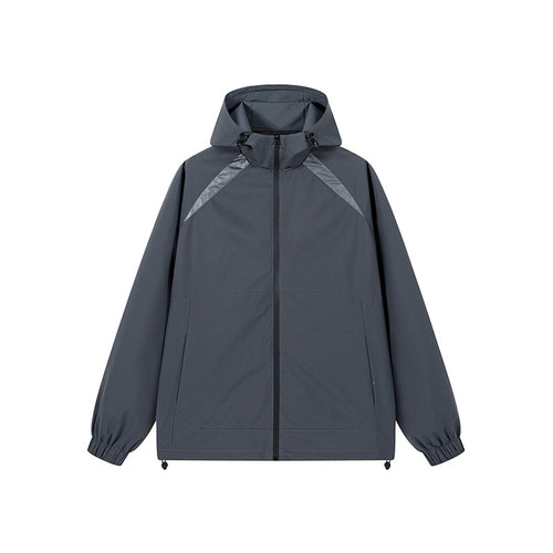 Herren Atmungsaktive Sportjacke mit Kapuze Drune