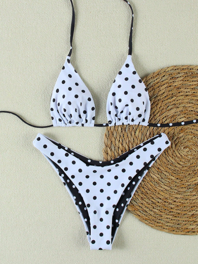 Damen Triangel-Bikini mit elegantem Punkte-Muster Drune