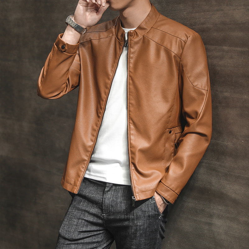 Herren Stylische Lederjacke Drune