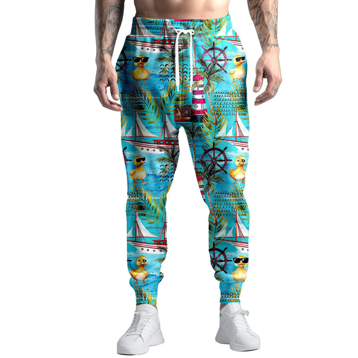 Herren Sportliche Jogginghose mit kreativem Mustermix Drune