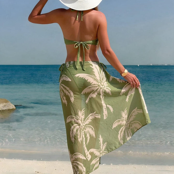Damen Strand-Outfit mit dekorativer Bindung Drune