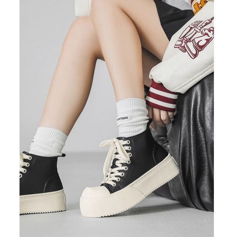 Damen Hohe Plattform-Sneaker mit modernem Design und robustem Profil Drune