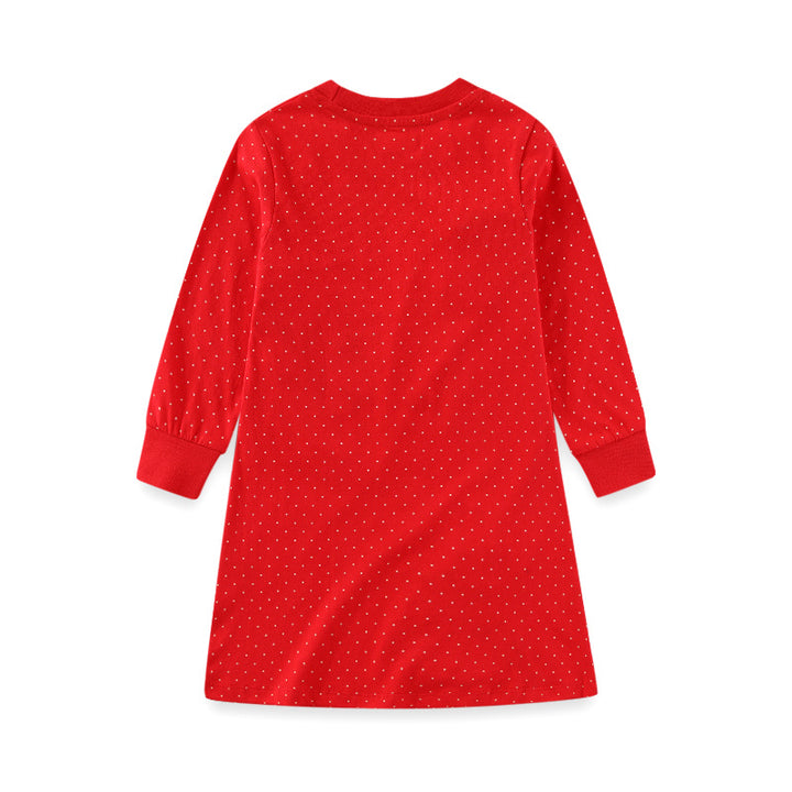 Mädchen Langarmkleid mit bunten Tierapplikationen Drune