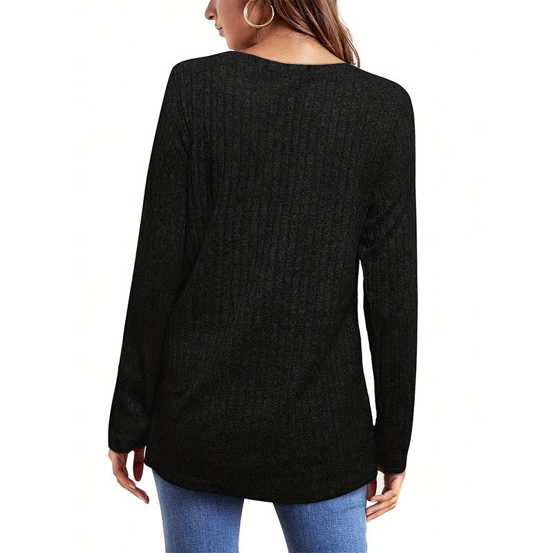 Damen Strickpullover mit strukturierter Oberfläche und lockerem Schnitt Drune