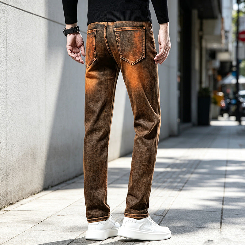 Herren Slim-Fit Jeans mit modischem Used-Look Drune