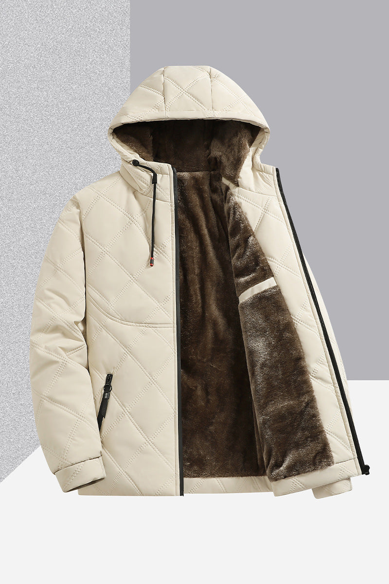Herren Wattierte Steppjacke mit Kapuze Drune