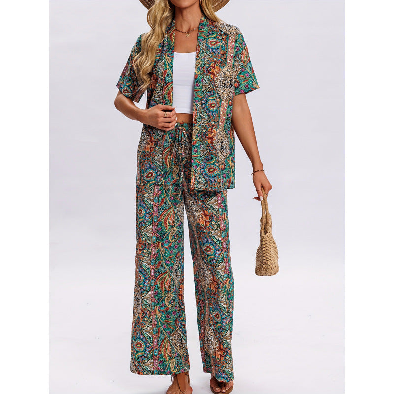 Damen Kurzarm-Overall mit Rüschendetails und Bindegürtel Drune