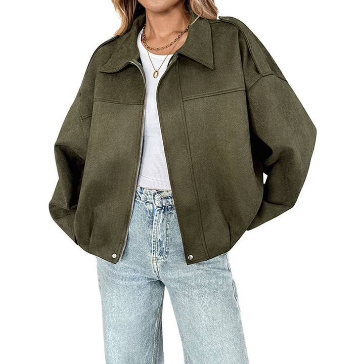 Damen Trendige Overshirt Jacke Drune