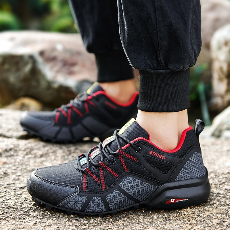 Herren nan robuster Trailrunning- und Outdoor-Sneaker mit griffiger Multiterrain-Profilsohle, verstärkter Zehenkappe und Bungee-Schnürung Drune