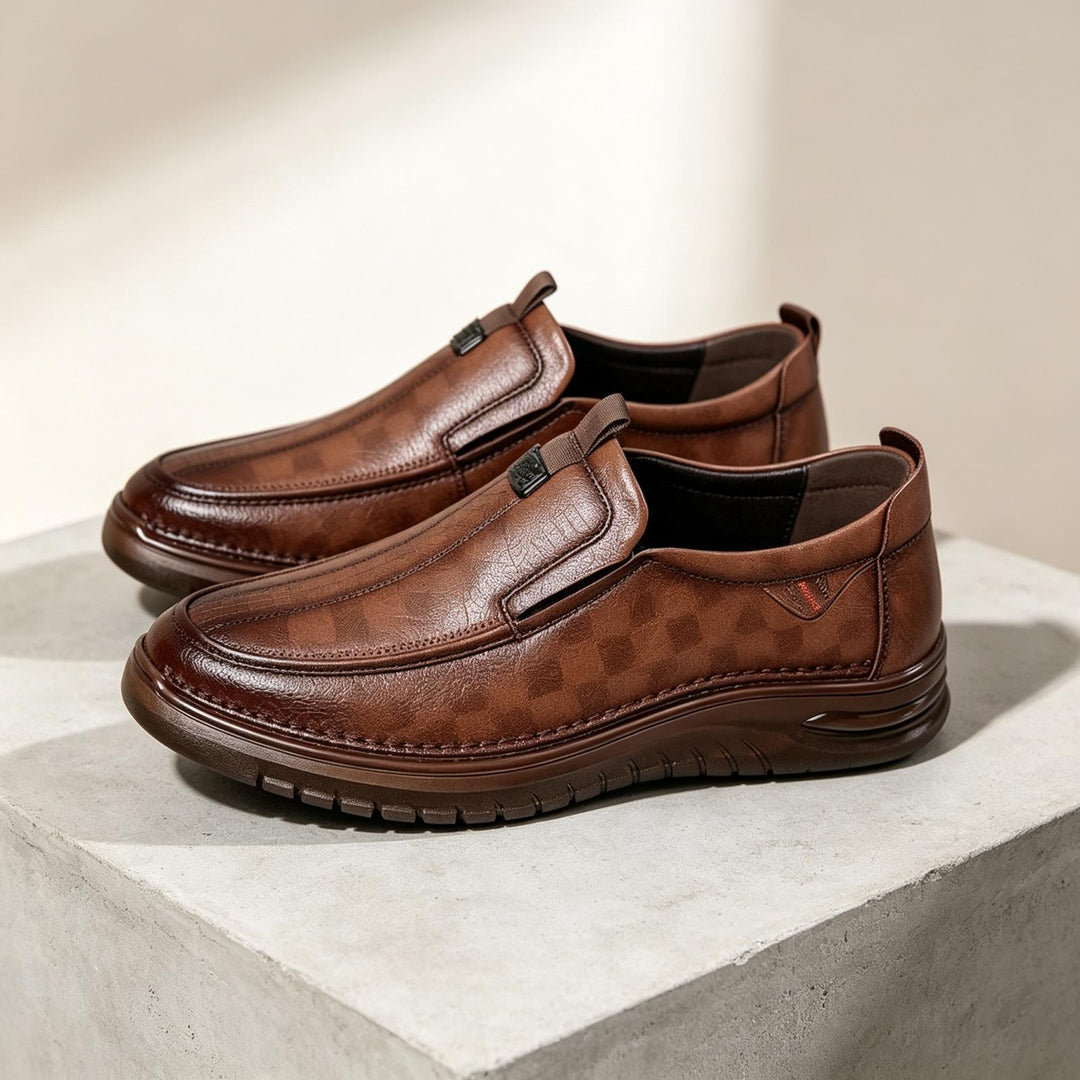 Herren Modische Leder Slipper Drune
