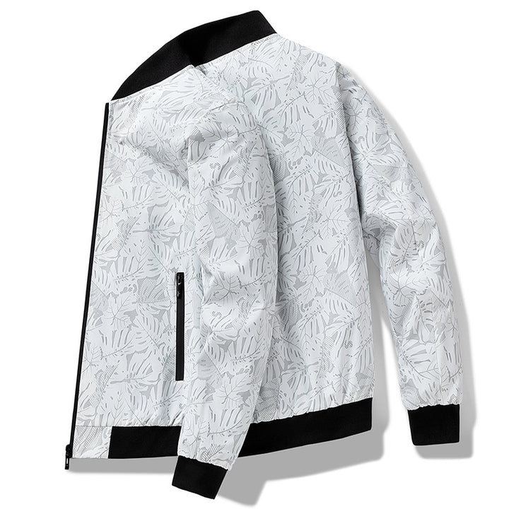 Herren Sportliche Bomberjacke mit floralem Muster Drune