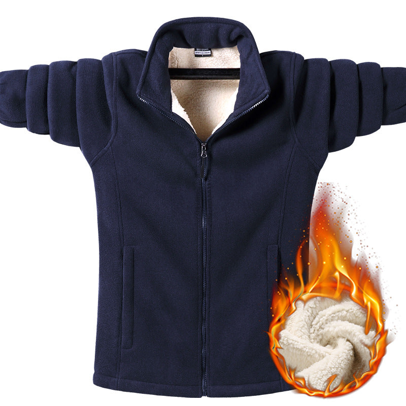 Damen Fleecejacke mit Teddyfutter, durchgehendem Reißverschluss und hohem Stehkragen Drune
