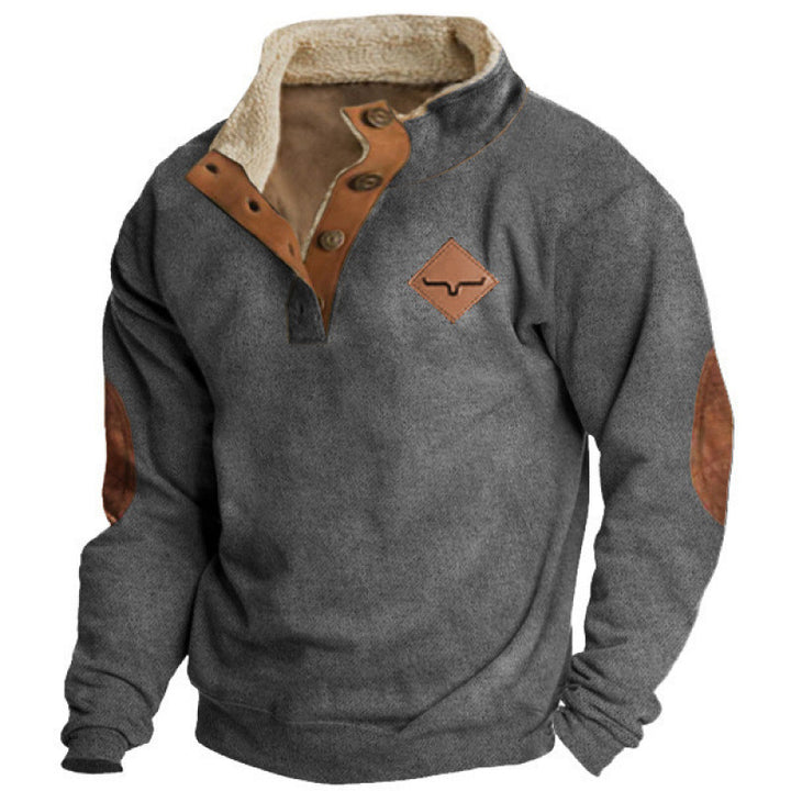 Herren Modischer Hoodie mit Kapuze und maritimem Druck Drune