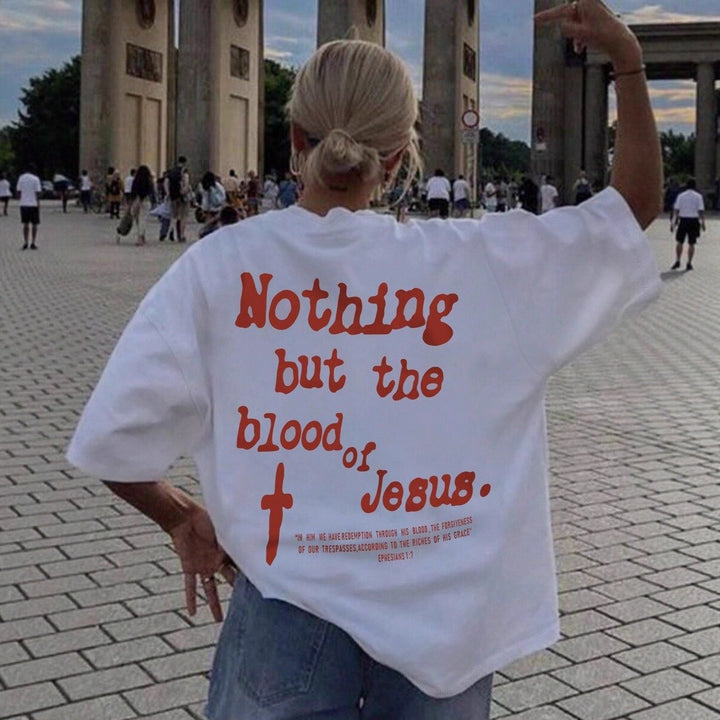 Damen Oversized T-Shirt mit kreativem Schriftzug und lässigem Schnitt Drune