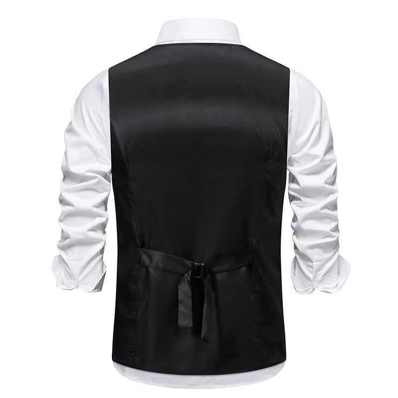 Herren Eleganter Maßgeschneiderter Anzug Weste Drune