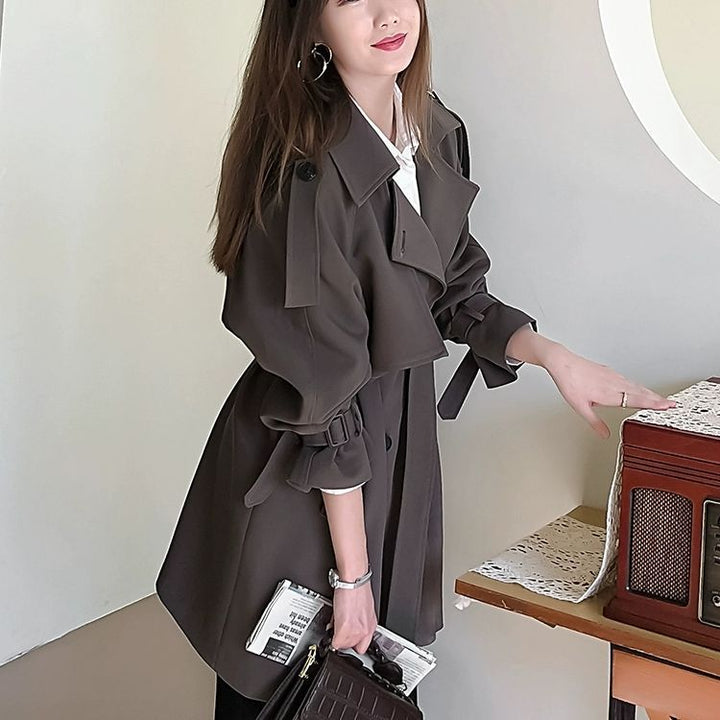Damen modischer Trenchcoat mit strukturiertem Design Drune