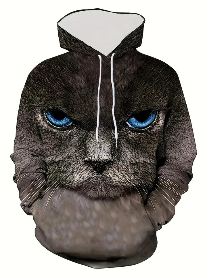 Damen Kapuzenpullover mit Wolf- und Schmetterlingsmotiv Drune