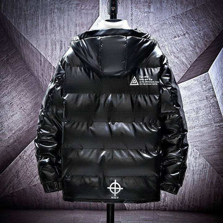 Herren glanzende steppjacke mit Kapuze und thermoisolierter Füllung Drune