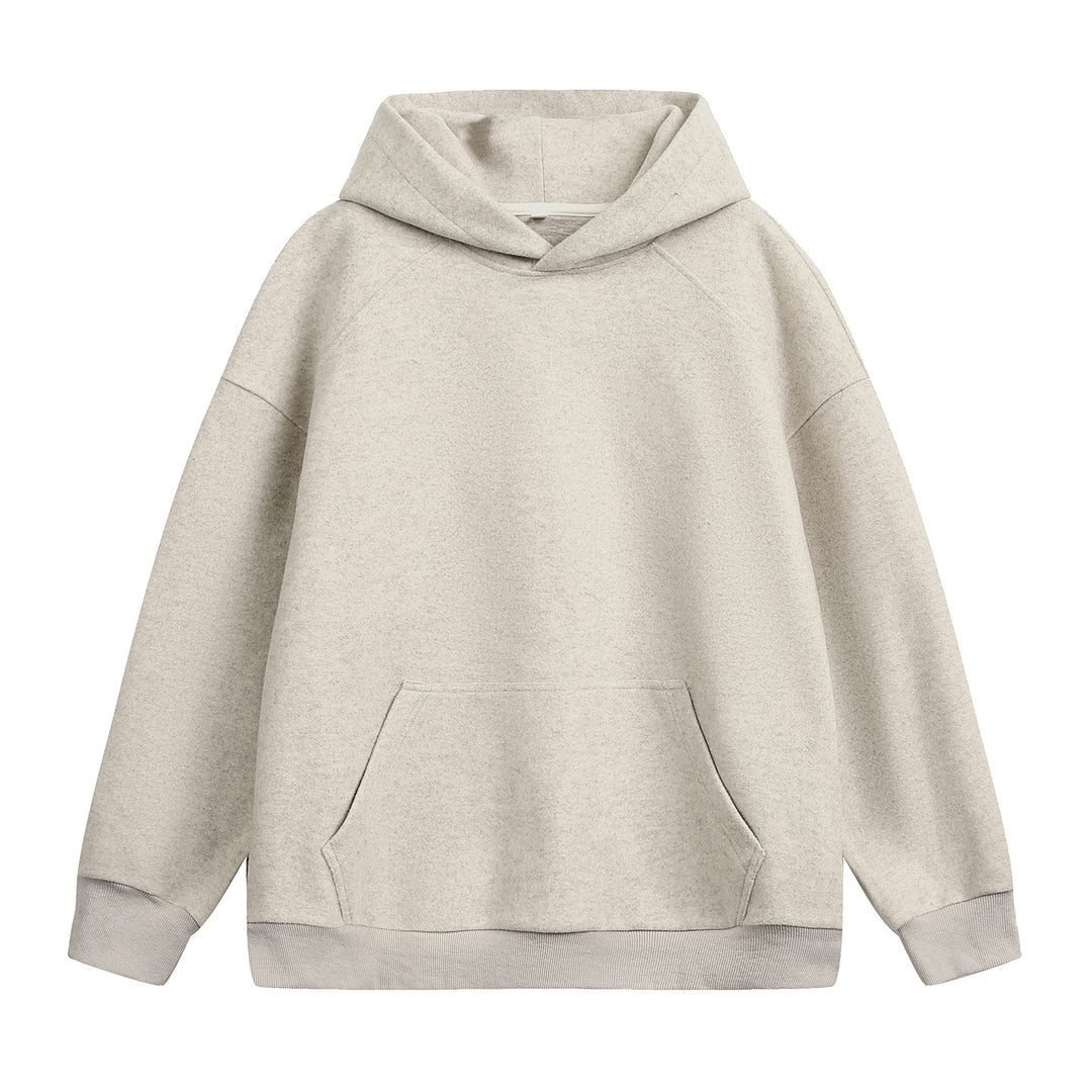 Unisex Schlichter Oversize-Kapuzenpullover aus French-Terry mit Kängurutasche Drune