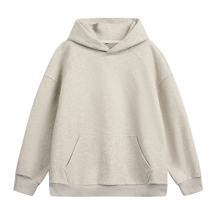 Unisex Schlichter Oversize-Kapuzenpullover aus French-Terry mit Kängurutasche Drune