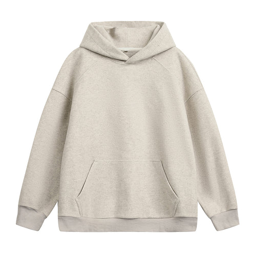 Unisex Schlichter Oversize-Kapuzenpullover aus French-Terry mit Kängurutasche Drune