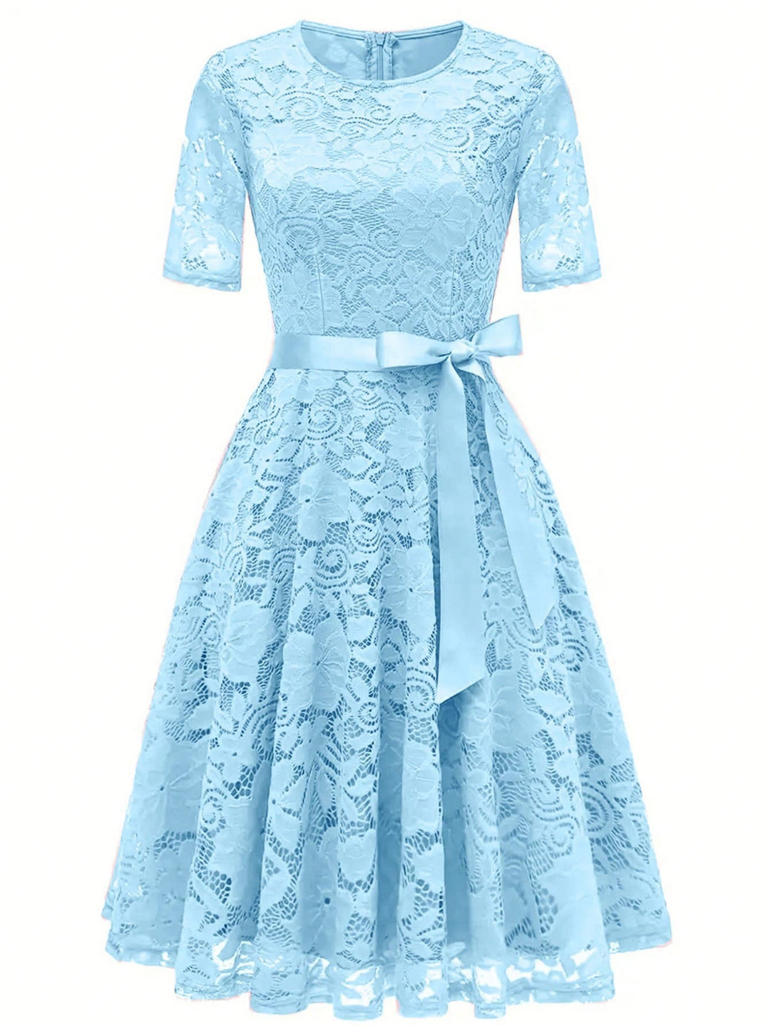 Drune | Elegantes V-förmiges Spitzenabendkleid