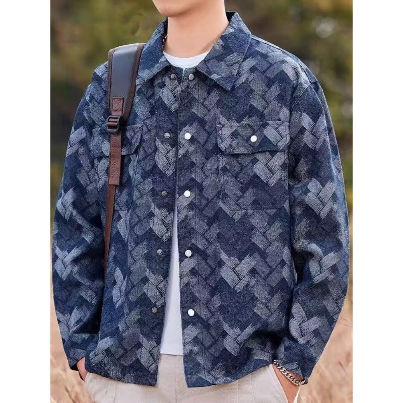 Herren Lässige Musterjacke Drune