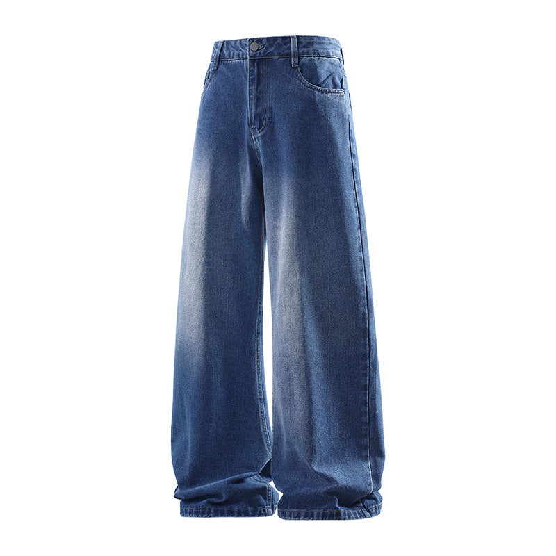 Damen Weite hochtaillierte Baggy-Jeans im Vintage-Look mit extra weitem Bein Drune
